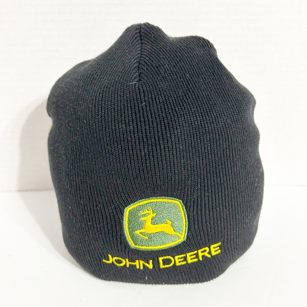 John Deere Knit Beanie with Embroidered Logo Patch and John Deere Across Front